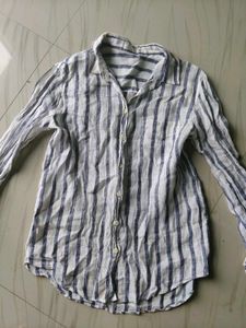 Striped Button-Up Casual Shirt