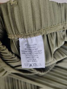 Pleated Palazzos with Tie-Up Waist