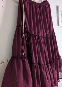 Burgundy Dress with Gold Sequins