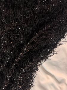 Little Black Fuzzy Mini Dress