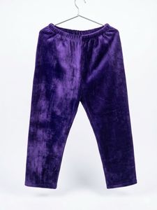 Faux Fur Purple Velvet Lounge Pants ✨