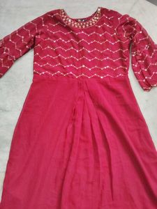 Embellished Maroon Ethnic Gown