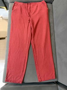 Relaxed Fit Linen Baggy Pants