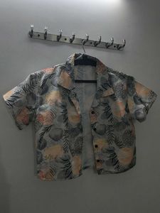 Tropical Print Short Sleeve Shirt