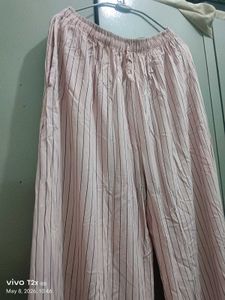 Pink Striped Palazzo Pants