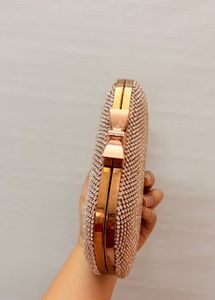 Sparkling Rose Gold Clutch Bag