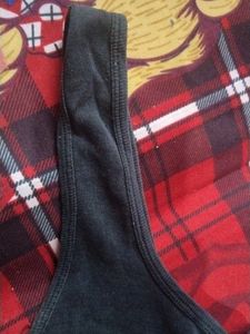 charcoal/ light Black ribbed Tank Top