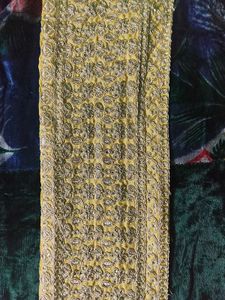Beautiful Yellow Embroidered lace