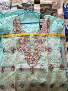 Beautiful Stitched Salwar Suit Sky Blue