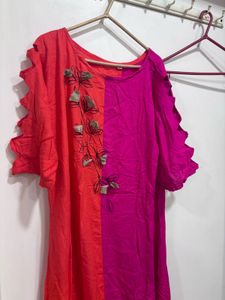 Vibrant Color Block Kurta