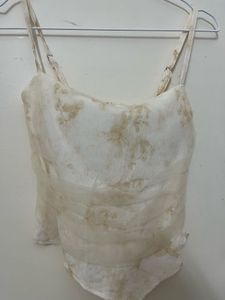 Chic Cream Lace Cardigan &amp; Print Camisole Set