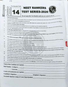 NTA NEET 2026 Rankers Test Series Solutions