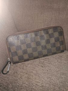 Classic Checkered Zip-Around Wallet