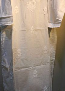 Pure Cotton White Chikankari Kurta
