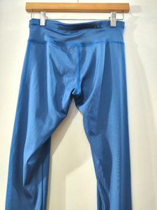 2Go Women Blue Solid Jersey Pant | Waist 28 | Hip