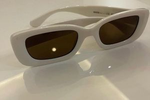 White Rectangular Sunglasses