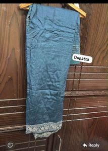 Embroidered Teal Kurta Set