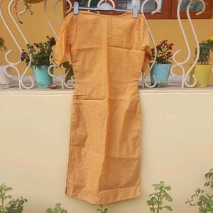 Elegant Gold And Red Zari Kurta