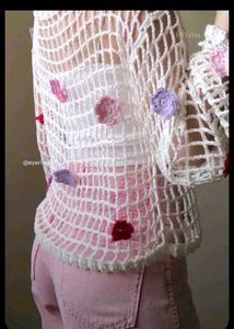 Crochet Flower Net Top