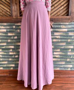Elegant Mauve Maxi Skirt