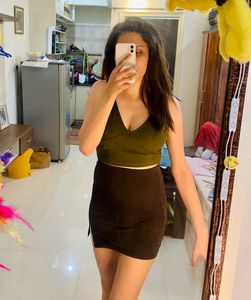 Black High Rise Skirt