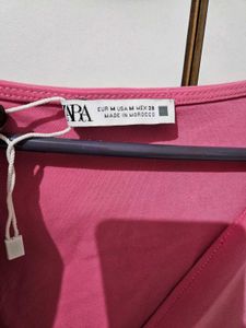 Chic Pink Wrap Top