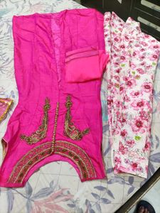 Vibrant Pink Kurta Set with Dupatta