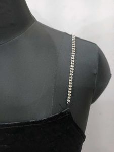 Black Crushed Velve dress 34 to 36 inch