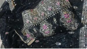 New and unused Stunning Black Embroidered Lehenga