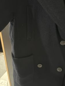 Classic Navy Wool Blend Coat (From Himachal)