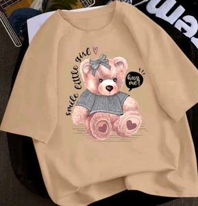 Women's Oversized Teddy Bear Printed T-Shirt