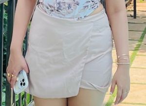 Stylish Beige Skort