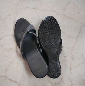 FANCY PARTY WEAR HEELS (BLACK AND GREY)(TWO COMBO)