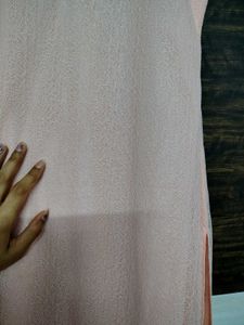 Vintage Luxury Peach Kurti Set