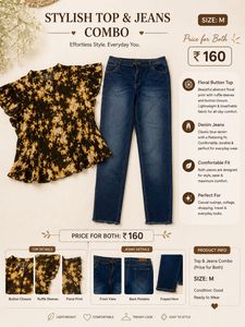 Stylish Top & Jeans Combo