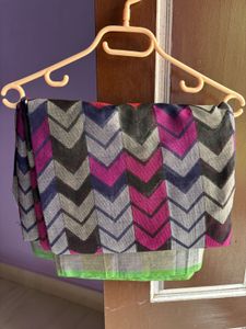 Colorful Geometric Print Saree