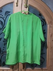 Green Button-Down Top