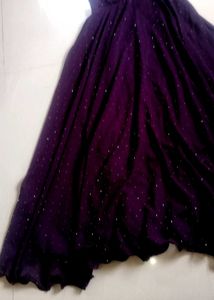 Elegant Purple Sequined Gown