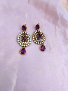 Purple Stone Earrings
