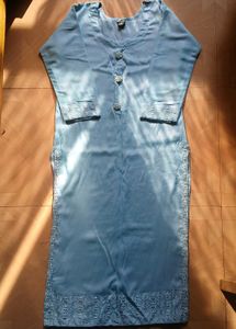 Elegant Light Blue Embroidered Kurta