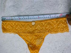 Yellow Lace Thong Panty 💚