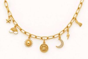 Chunky Gold Anti tarnish Chain Charm Necklace