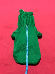 Green Frog Hoodie for Small Dog