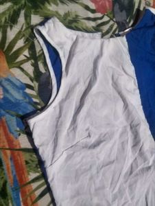 Color Block Sleeveless Mini Dress