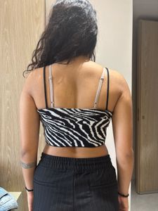 Zebra Print Crop Top