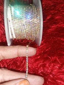 Sparkling Rhinestone Trim Ribbon For Art And Desig
