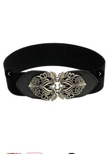 Branded Black Embellished Belt