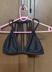 Black Strappy Bikini Top