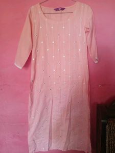 Elegant Peach Kurta Set