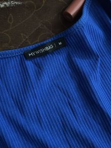 navy blue fitted crop top